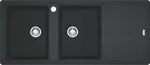 Franke Bali Double Bowl Sink with Right Hand Drainer - Onyx