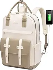 LOVEVOOK Women's Backpack, 15.6 Inch Laptop, School Backpack, Travel Backpack, Waterproof School Bag, Teenagers, Girls, Elegant Backpack for School, University, Travel, Work, Office