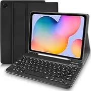 Samsung Galaxy Tab S6 Lite Case with Keyboard (German QWERTZ), Samsung Tab S6 Lite Case with Pencil Holder & Removable Keyboard for Galaxy Tab S6 Lite 10.4 Inch 2024/2022/2020, Black
