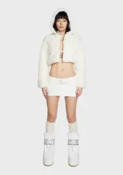 Diamond Dust Faux Fur Jacket