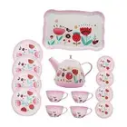 Kids Tea Set for Little Girls Princess Toys, Role Play Teapot Cups Dishes,