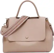 [Bognajin] Women's Messenger Bag, PU Leather Flap Design, Large Capacity with Removable Strap, Stylish and Practical for Daily Use