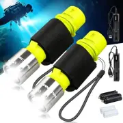 Diving Flashlight with Rechargeable Power, Scuba Dive Light Super Bright, Und...