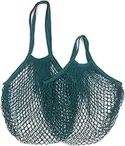 Breast Milk Storage Bag Reusable Fruit Vegetable Bag Washable Cotton Mesh Grocery Bags Cotton String Bags Net Shopping Bags Mesh Bags for Fruit Storage Storage Bag (Color : Dark Green 15, Size : S-1
