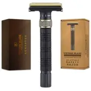 Adjustable Double Edge Safety Razor & Luxury Case - Eco-Friendly Grooming