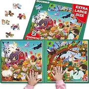 QUOKKA Magnetic Puzzles for Kids Ages 3-5 - Car Trip Toys 48 Piece Puzzle for Boys and Girls Ages 4-8 - Travel Games for Kids on Plane - Magnetic Forest Puzzle for Toddlers 2-3 - Road Trip Toys