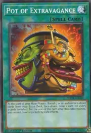 A1526 YUGIOH SPELL CARD POT OF EXTRAVAGANCE SDCK-EN031