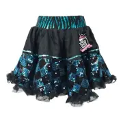 Monster High Frankie Stein Tutu Skirt One Size Petti Sequins Tulle Mattel NEW