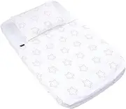 Bubblin Sheets Next to Me Compatible 83 x 50 cm Set of 3 Pillow Cases + Top Bag Sheet + Mattress Cover with Corners 100% Cotton Oeko-Tex Parure for Cot Cosleeping Next2Me (Star)