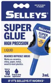 Selleys Quickfix CONTROL BOTTLE Supa Glue - HIGH PRECISION LIQUID - 3g -10sec se
