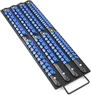 HORUSDY 80-Piece Heavy Duty Socket Organizer, 1/4-Inch, 3/8-Inch, 1/2-Inch, Premium Quality Socket Holders