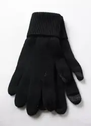J.Crew Women's Cashmere Cold Weather Tech-Touch Gloves CG2 Black One Size NWT