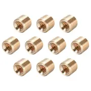 10Pcs Brass Pipe Fitting Hex Counter Sunk Plug 1/8NPT Male Socket Pipe Plugs