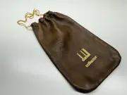 dunhill collector genuine leather brown pipe pouch