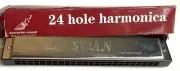 NEW NANTUCKET HARMONICA PROFESSIONAL 24 HOLE POLYPHONY DIATONIC HARP IN KEY OF C