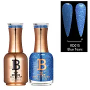 Billionaire Diamond Gel Polish UV LED & Nail Lacquer Duo 015 Blue Tears 15ml