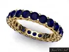2.17Ct Round Sapphire Shared Prong Gallery Wedding Eternity Ring 10k Gold AAA