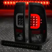[LED C-BAR]FOR 1997-2004 FORD F-150/F-250 TINTED TAIL LIGHT+THIRD 3RD BRAKE LAMP