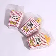 Creative Cartoon Popcorn Box Rubber Eraser Set, Student Supplies, Office Supplies (3color 36 Pieces)