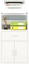 File Cabinet Large Capacity Storage Drawer Cabinet Office File Cabinet Printer Data Organizer Vertical Cabinet Office Drawer(White)