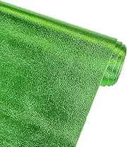 ONEART | Metallic Green Soft Faux Leather Fabric, 0.9 mm Lambskin Synthetic Pleather for Handbag Wallets Hair Bows Crafts