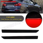 2xSmoke Lens LED Rear Bumper Reflector Light for 14-20 BMW F80 M3 F82 F83 M4 GT4 (for: BMW)