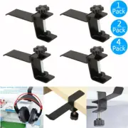 2/4x Headphone Hanger Display Stand Holder Hook Under Desk Headset Wall Mount