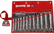 Sidchrome 12-PIECE METRIC GEARED IN WALLET SPANNER SET SCMT22298 Ring & Open End