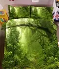 Misty Green Woods 3D Printing Duvet Quilt Doona Covers Pillow Case Bedding Sets