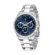 【Maserati 瑪莎拉蒂】COMPETIZIONE獨行輪亮銀藍腕錶/R8853100022