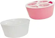 Totority 2pcs Hydroponic Pot for Bulbs Small Flower Pots with Water Level Indicator Non Slip Base Compartments for Indoor Planting for Tulip Bulbs and Succulent Growth