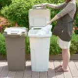 在飛比找遠傳friDay購物優惠-日本RISU｜(GREEN)戶外機能型防臭式大容量連結垃圾桶