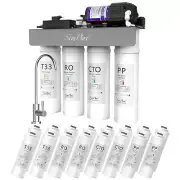 WP2-400GPD UV Under Sink RO Reverse Osmosis Water Filter System 0 TDS 16 Filters