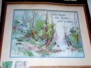 Dimensions Woodland Stream No Count Cross Stitch Kit Barbara Mock Design
