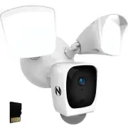 Outdoor Floodlight Deterrence Camera with 2 Flood Light and 64GB microSD Card