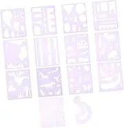 PLAFOPE 14Pcs DIY Painting Stencils Templates for Crafting Reusable Art Tools for Scrapbooking Home Decoration Elegant Design for Parties Family Projects