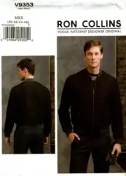 Vogue Sewing Pattern 9353 V9353 Mens Jacket Sewing Pattern Size 40-42-44-46 NEW