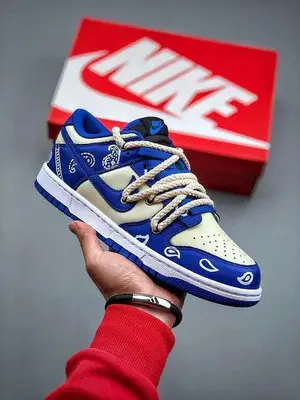 純原耐克 Nike Dunk Low “Retro”解構鞋帶 復古腰果花 低幫米色