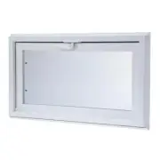 TAFCO WINDOWS Hopper Window 31.75" x 17.75" Venting Vinyl, Glass w/ Screen White