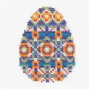 Springtime Mosaic Egg Beaded Cross Stitch Kit - Blossoming Bouquet 2018