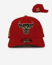 [New Era] New Era Chicago Bulls 'Year Of The Snake' 9forty A-frame Snapback Red/gold - Size ONE ONE Red/Gold