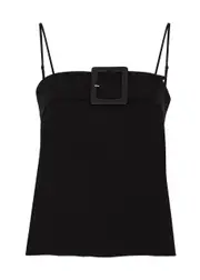 Christopher Kane Buckle-embellished Camisole top - Black - 6 6