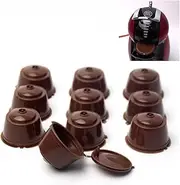 LESANGBAIHUODIAN 5PCS Refillable Capsules Fit for Nescafe Dolce Gusto Coffee Capsules Reusable Filter with Spoon Brush Coffee Pods (Color : 5pcs White)