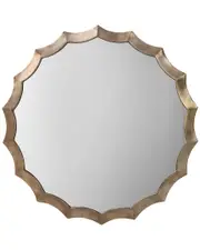 Jamie Young Round Scalloped Mirror