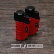 CAO Bombardier Triple Flame Adjustable Refillable Cigar Torch Lighter - 2 Pk