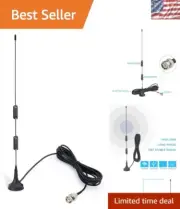 VHF UHF Magnetic Base Scanner Antenna BNC Male Connector - Enhance Your Signal