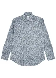 Paul Smith Floral-print Cotton Poplin Shirt - Navy - 42 (C16.5 / XL) 42 (C16.5 / XL)