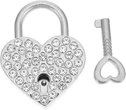 SHINEOFI 1 Set Heart Shaped Wishing Lock Couple Lock for Lovers Durable Chic Bag Accessory Present with Delicate Craftsmanship