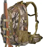 Hunting Bag Backpack Rifle Holder Waterproof Camo with Rain Cover for Gun Bow