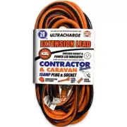 Ultracharge 20m Extension Lead Cable 15A 240V Heavy Duty Cord Plug/Socket